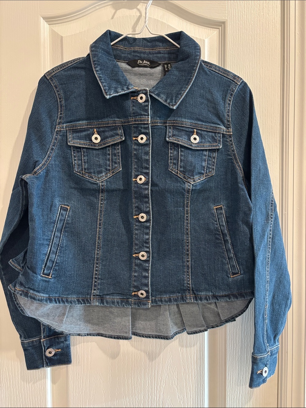 DU Jour Denim Button-Front Jacket - Blue